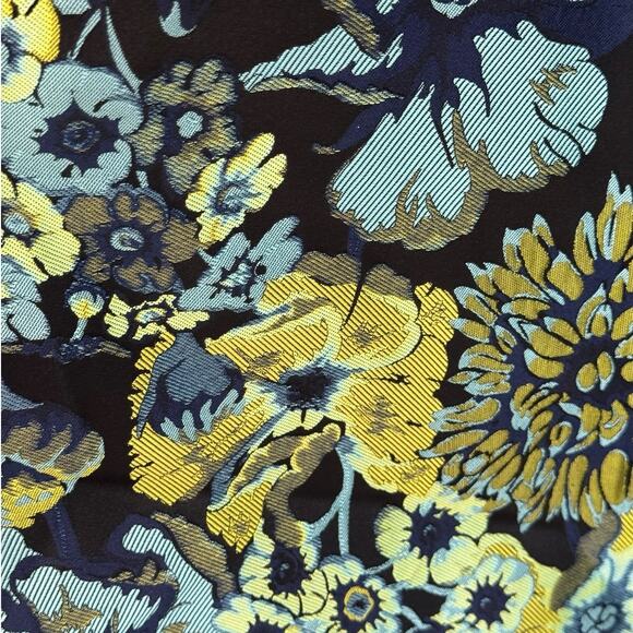 New York & Co Floral Gala Jacquard Strapless Dress Size 4 Blue Green Party - Picture 5 of 9